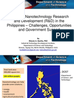 Status of Nanotechnology Research and Development (R&D) in The Philippines - Challenges, Opportunities and Government Support