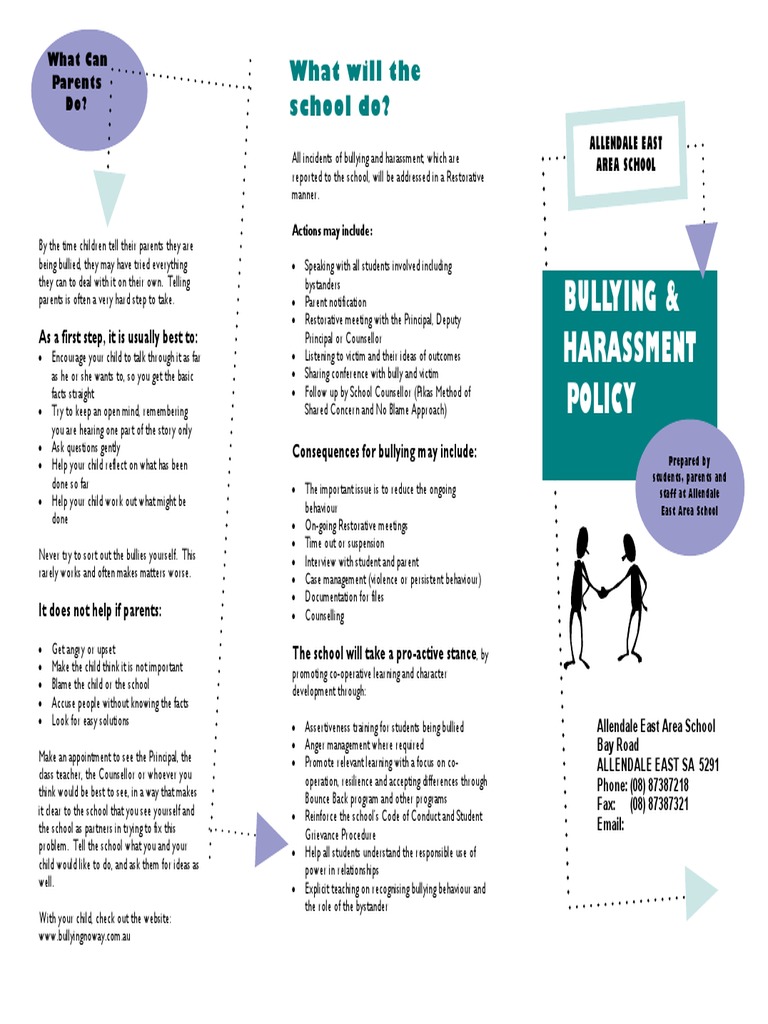 Bullying & Harassment Policy Guide | PDF | Bullying | Action (Philosophy)