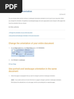 Select Page Orientation: Change The Orientation of Your Entire Document