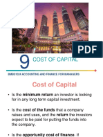 Cost of Capital: Bmbs1024 Accounting and Finance For Managers