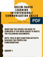Problem-Based Learning Interpersonal/ Communication Skills: Syerinasyahrin Professional English2: Semester Sept 2015