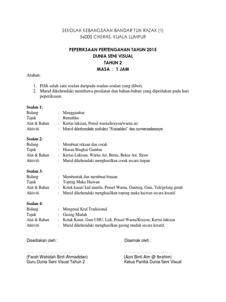 Soalan Dsv Tahun 2 Pdf