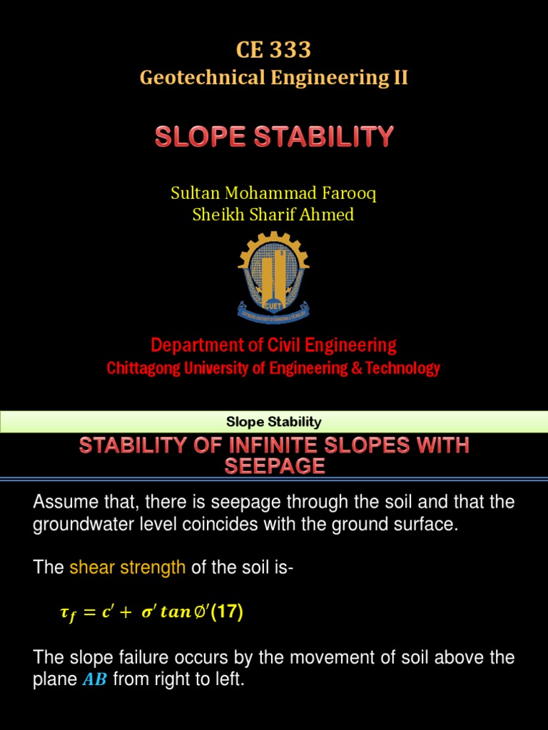 Slope Stability 02 | PDF | Soil Mechanics | Infrastructure