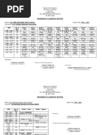 Program of Classes by Section Sto. Niňo National High School School Year: 2014 - 2015