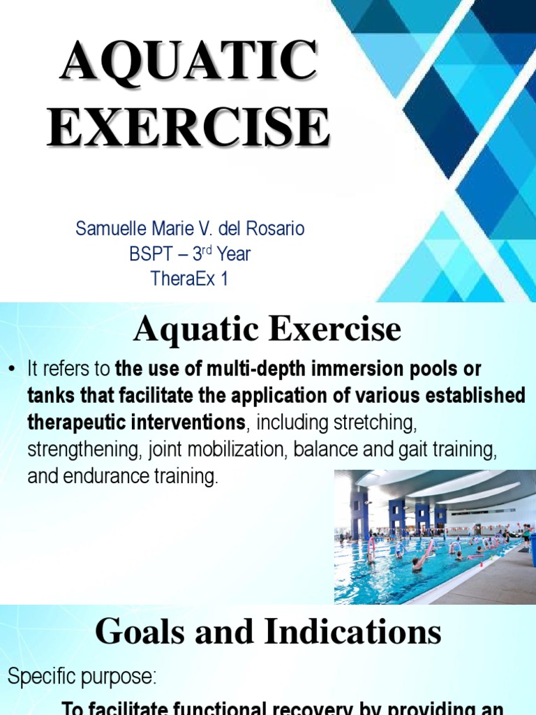 Aquatic Exercise | PDF | Drag (Physics) | Buoyancy
