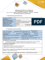 TAREA 2guía de Actividades y Rúbrica de Evaluación - Creación de Texto Descriptivo, Autorretrato