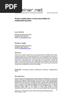 Visual Considerations in The Presentation of Mathematical Proofs