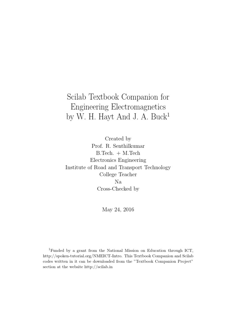 Engineering W. H. Hayt and J. A. Buck PDF