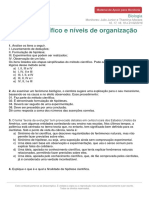 Monitoria Biologia Metodo Cientifico e Niveis de Organizacao em Biologia PDF
