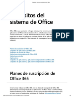 Requisitos Del Sistema de Microsoft Office