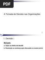 A Tomada de Decisão Nas Organizações