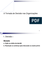 A Tomada de Decisão Nas Organizações