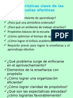 Características Clave de Las Escuelas Efectivas