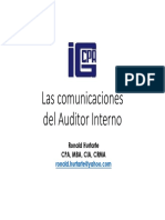 Comunicaciones del Auditor Interno