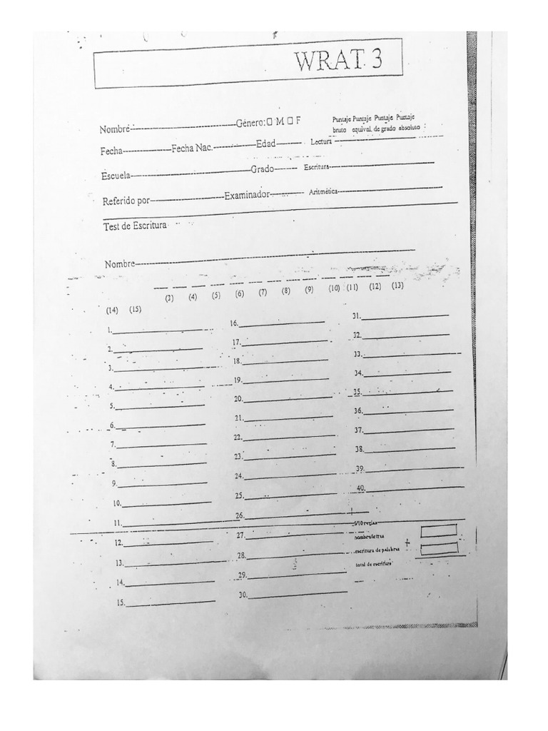 WRAT3 | PDF