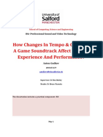 How Changes in Tempo & Genre of A Game Soundtrack Affect Gaming Experience and Performance