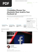 5 Forbidden Phrases You Absolutely Must Avoid in Your Facebook Ads