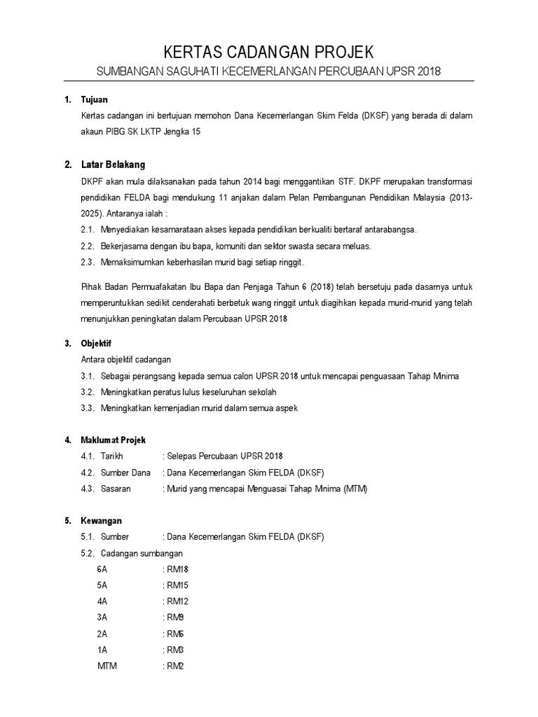 Kertas Cadangan Projek Pdf
