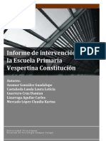 Informe de Intervención Escuela Constitución PDF