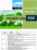 Planeacion de Marzo - 1er Grado 2018-2019