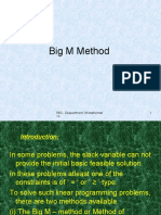 Big M Method: REC, Deapartment of Mathemati Cs 1