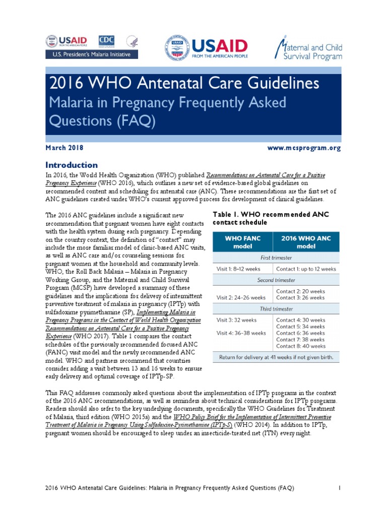 WHO ANTENATAL CARE GUIDELINES 2020 PDF visual data 5