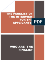The Panelist of The Interview For The Applicants