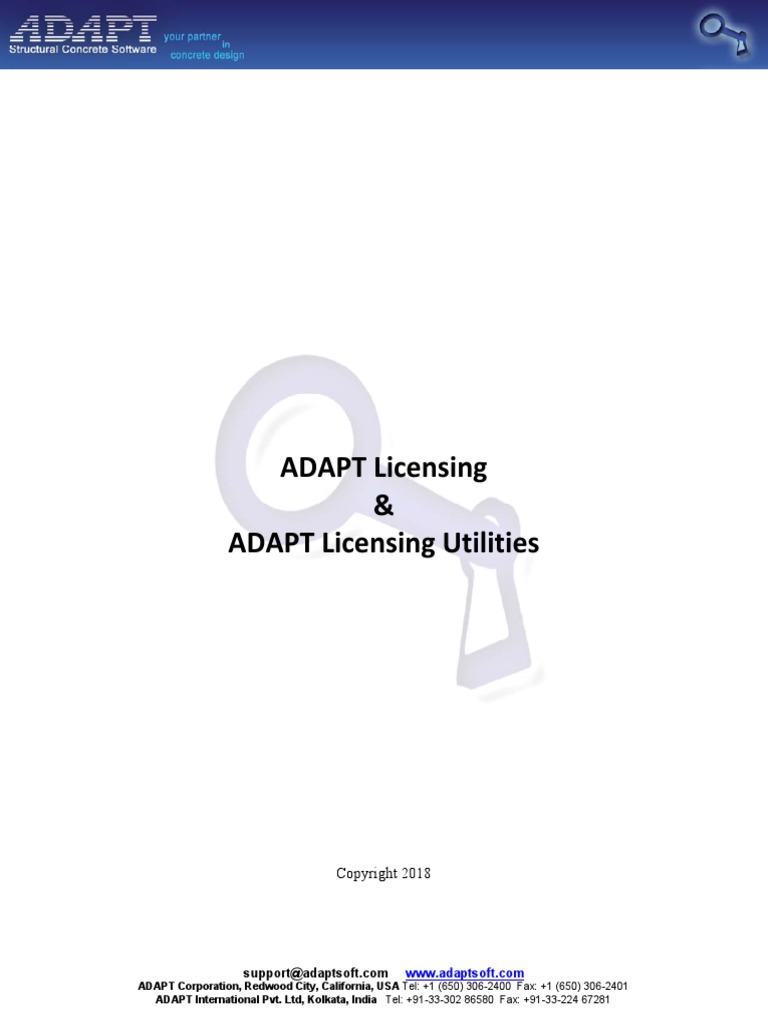 ADAPT 2018 Licensing and Licensing Utilities Manual PDF | PDF ...