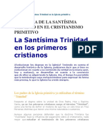 La Santísima Trinidad en los primeros cristianos