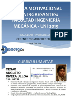 Charla Motivacional Ingresantes Mecanica - 2019