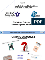Elaboracao de Referencias Bibliograficas - Formato Vancouver - 2016