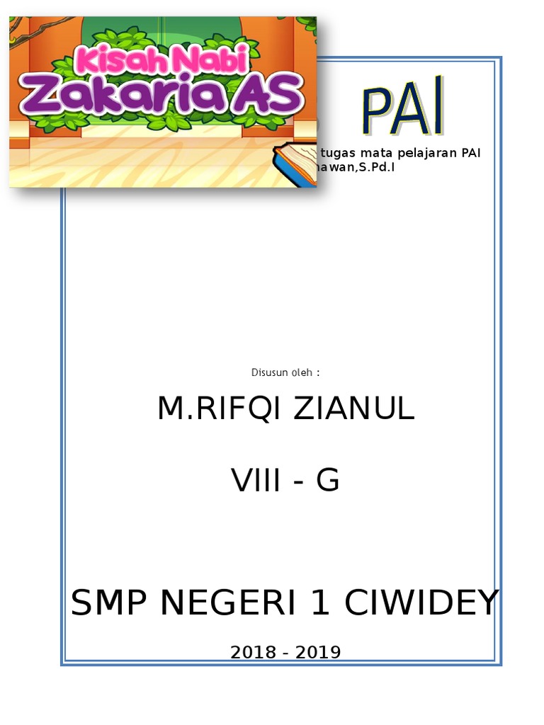 A Kisah Nabi Zakaria Asdoc