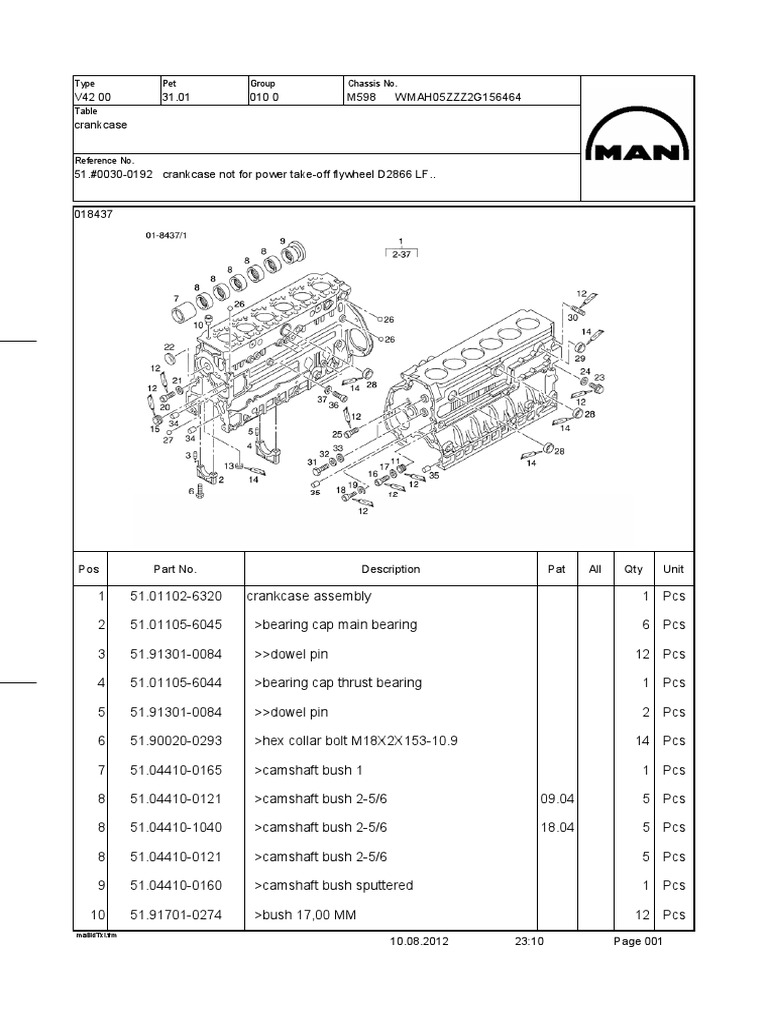 Man D2866LF28 PDF PDF Piston Manufactured Goods