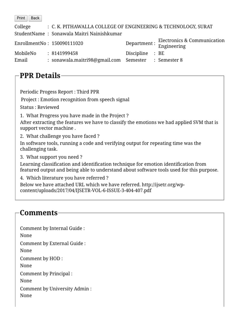 Understanding PPR in College Projects | PDF
