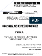 Análisis de precios unitarios en ingeniería