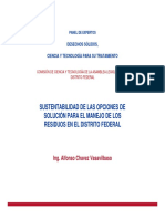 Sustentabilidad de Las Opciones de Solución para El Manejo de Los Residuos en El Distrito Federal