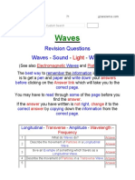 Waves: Revision Questions Waves Sound Water