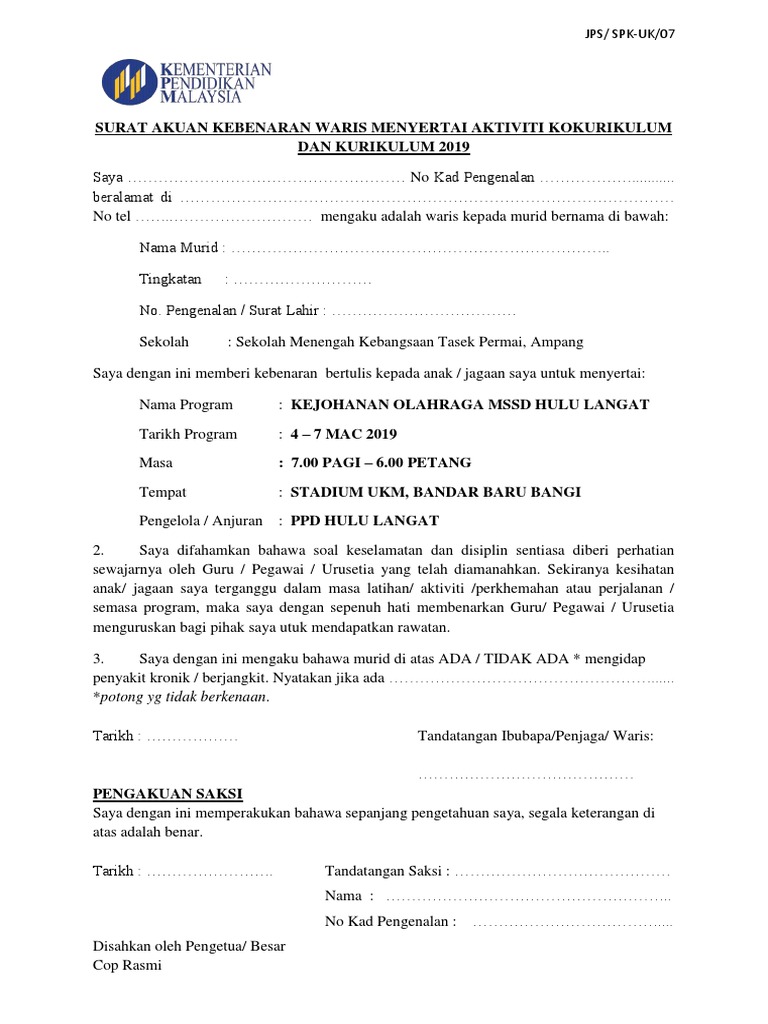 Surat Kebenaran Waris Docx