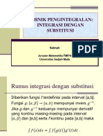 Integral Dengan Substitusi