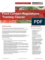 Food Contact Regulations Training20 March 2019