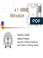 Lecture 1: MEMS Motivation: Prasanna S. Gandhi Assistant Professor