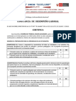 Constancia de Desempeño Docente 2018