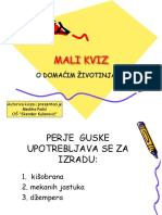 MALI KVIZ o Domacim Zivotinjama, Mediha Pasic