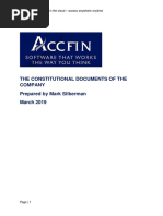 Constitutional Documents of a Company