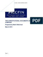 Constitutional Documents of A Company