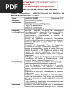 PORTFÓLIO REESTRUTURAÇÃO DA EMPRESA DE IMPLEMENTOS AGRÍCOLAS COLHEITA