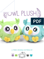 Owl Plush Sewing Pattern PDF