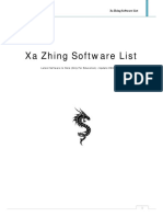 Xa Zhing Software List - Update 09.08.2018