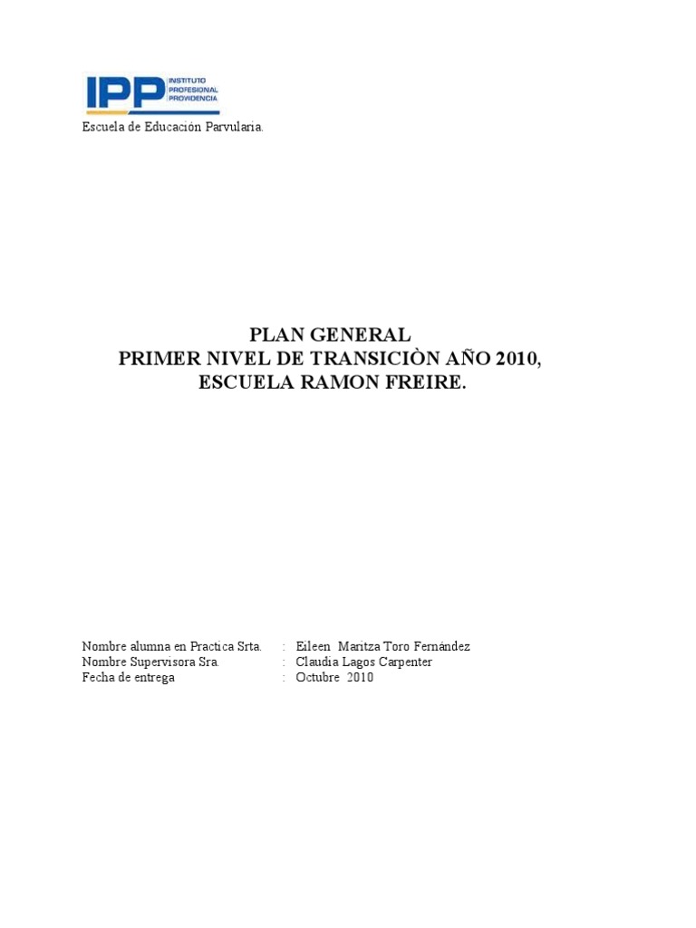Plan General Lijn1 | PDF | Educación de la primera infancia | Plan de ...