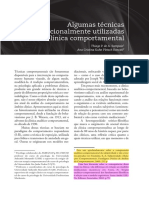 Algumas Técnicas Tradicionalmente Utilizadas Na Clinica Comportamental